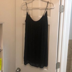 Black beaded mini dress